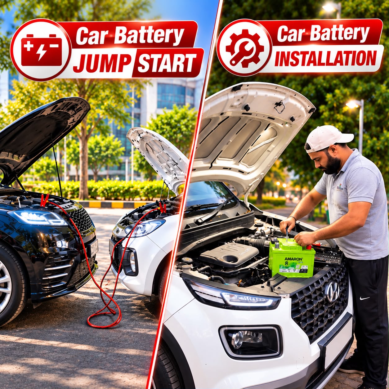 Instant Car Battery Installation & Jump Start service